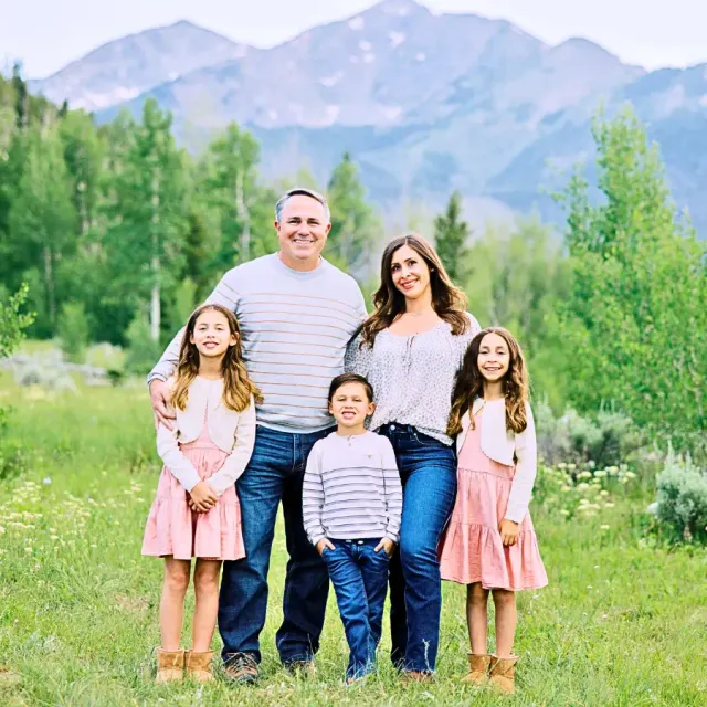 Craig Ceccanti with his family in the mountains