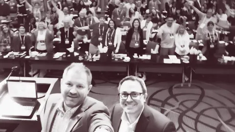Craig Ceccanti and his Integrator Charles Willis at an EOS conference