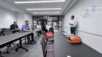 Mark Henderson Leary teaching the Accountability Chart at ENRG HTX